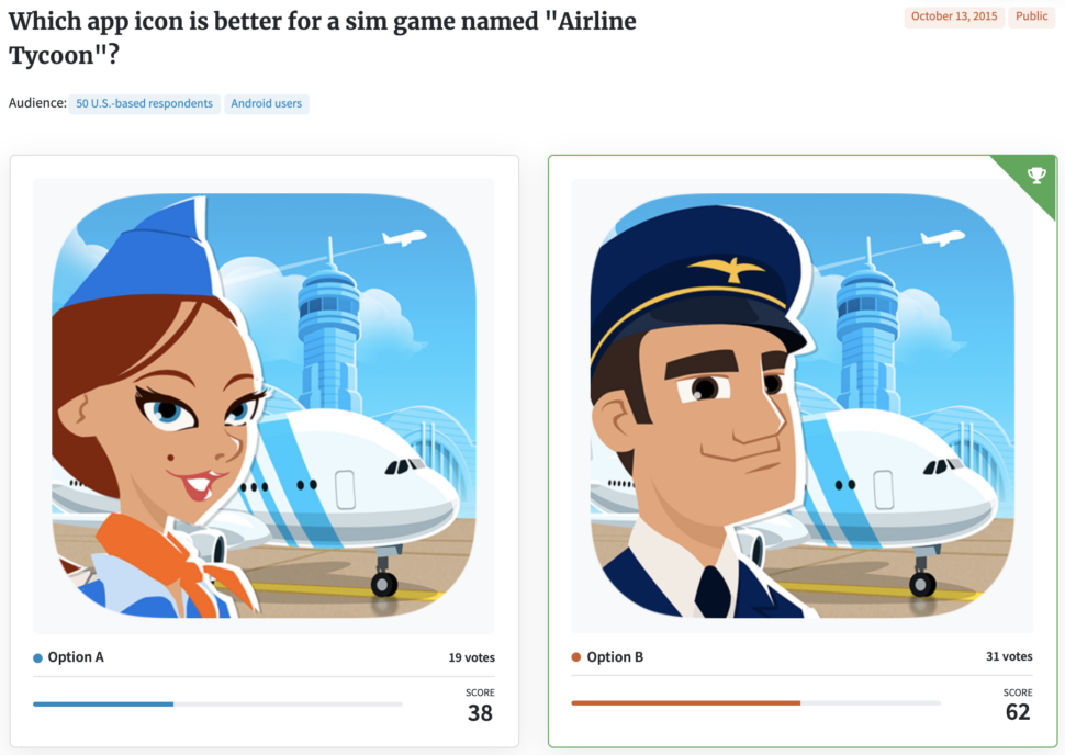 app icon test for Airline Tycoon game