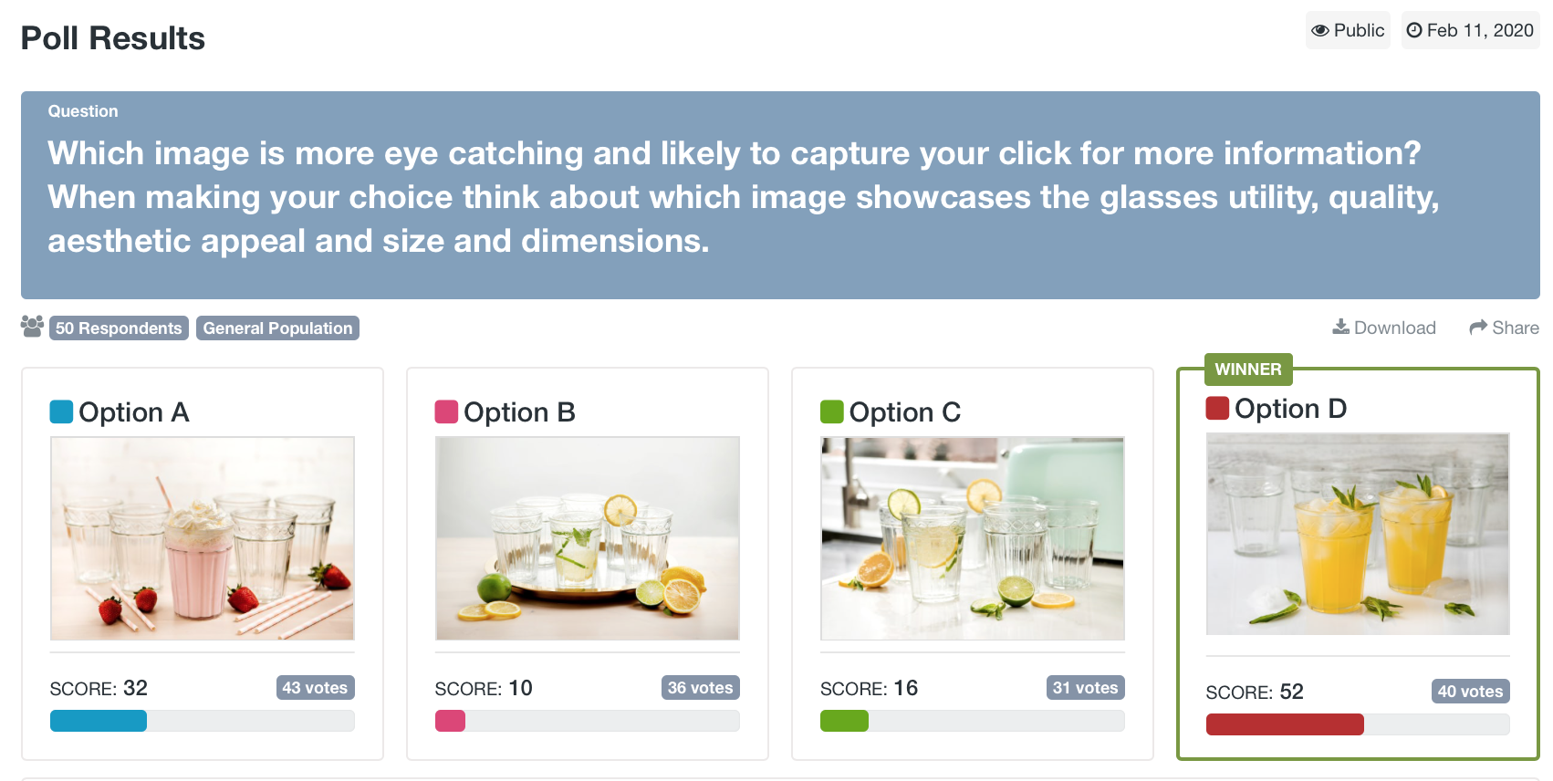 PickFu interview Asian Seller: Poll for glassware 