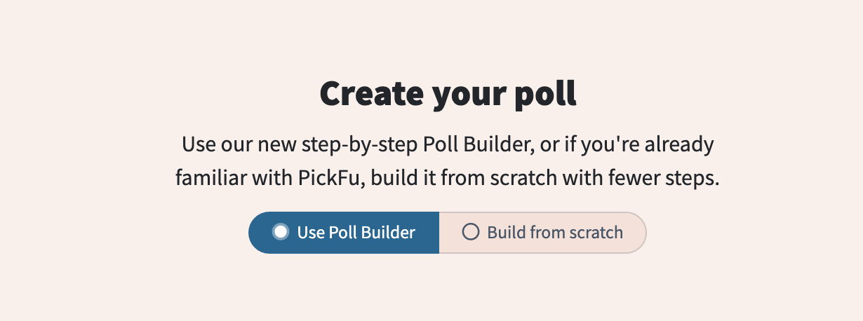 Amazon listing optimization: screenshot of PickFu Poll Builder