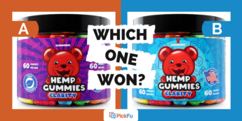 Which One Won: hemp gummy label split test