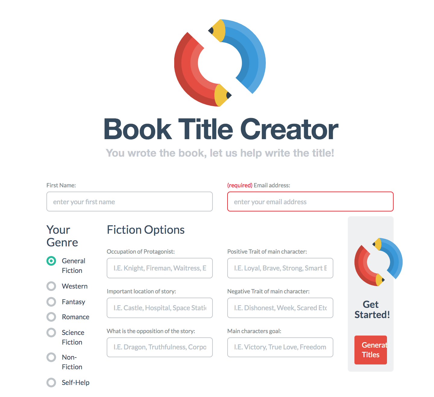 How to test book covers: screenshot of Adazing book generator tool