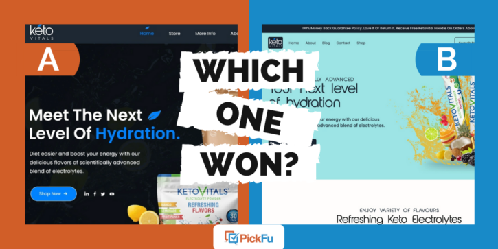 Which One Won: website design Ranked poll