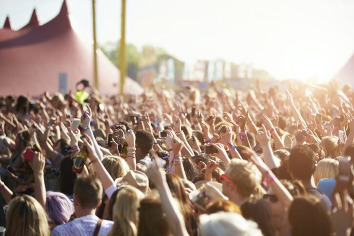 Audience At Outdoor Music Festival