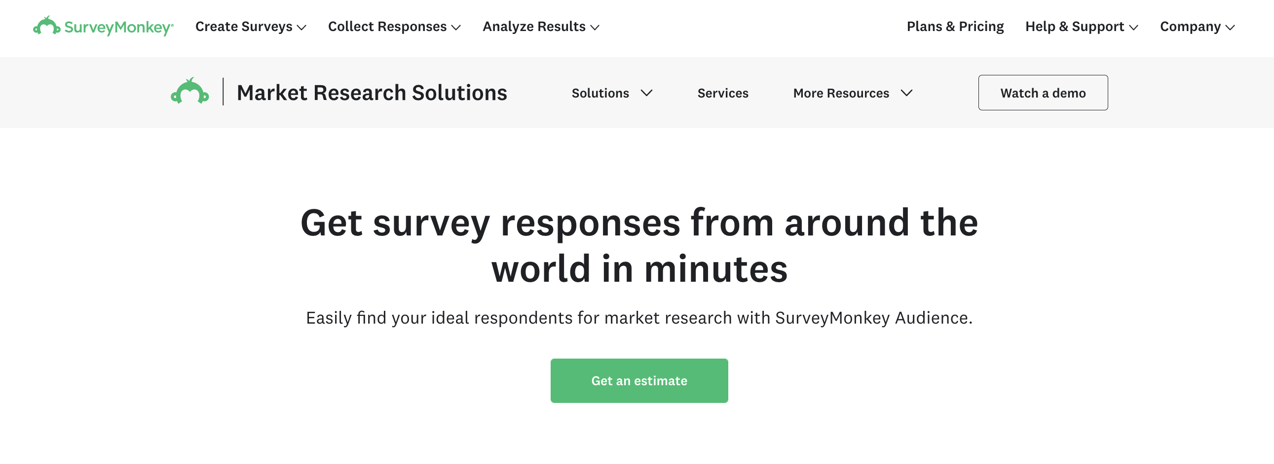 SurveyMonkey Audience homepage screenshot