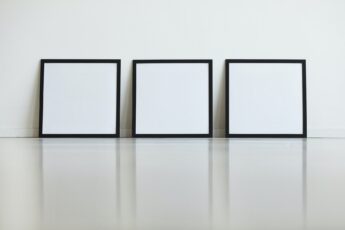Three Frames on White Mock Up