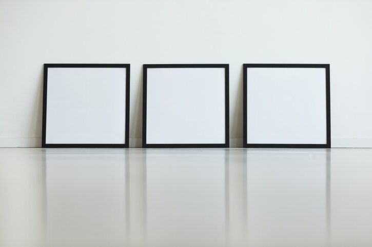 Three Frames on White Mock Up