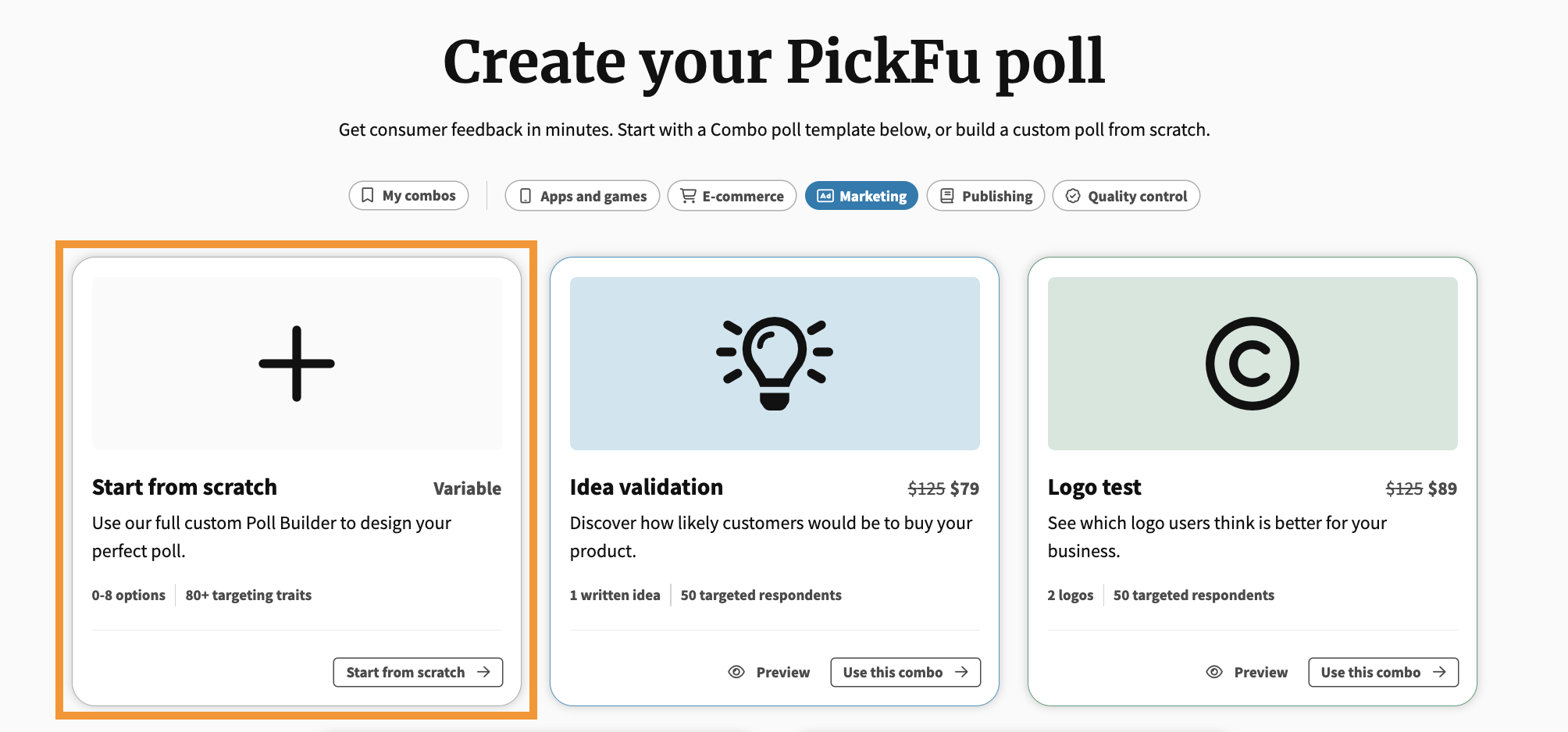 PickFu Screenshot