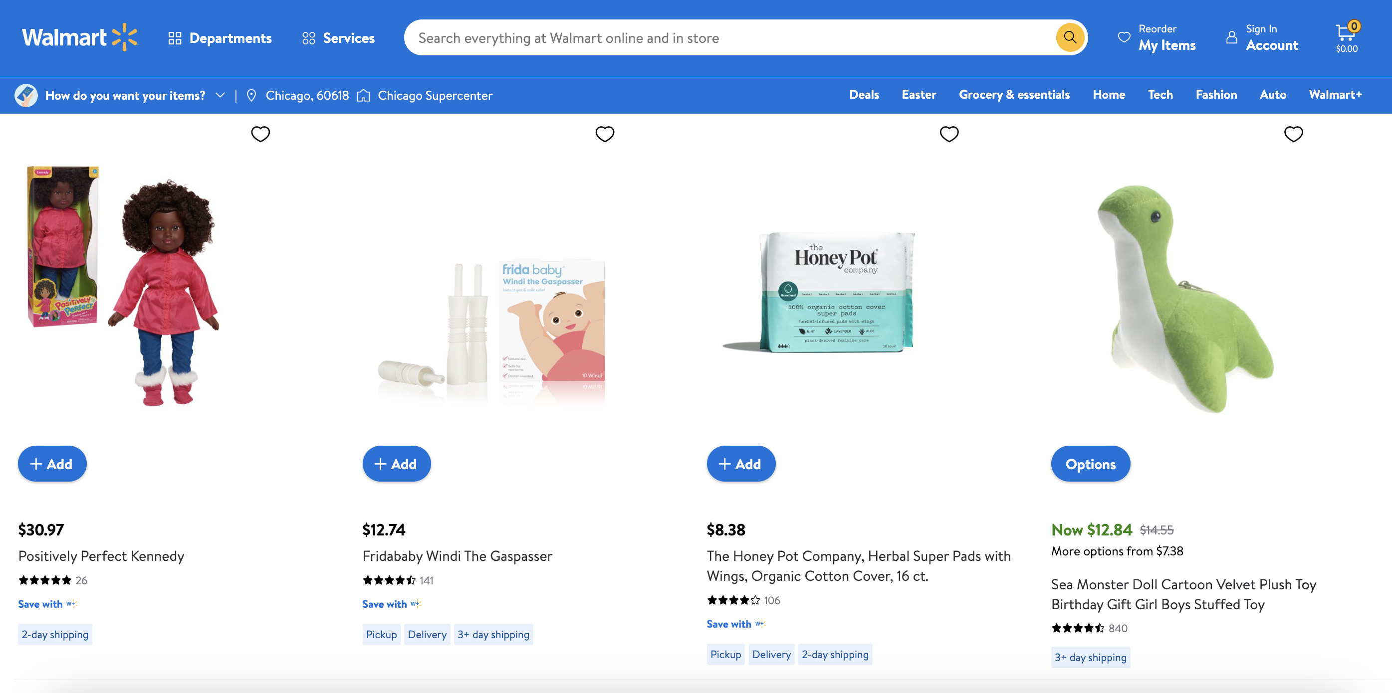 Walmart.com search results page for women-owned brands.