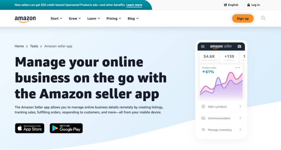 Amazon-seller-app-tool-website-screenshot