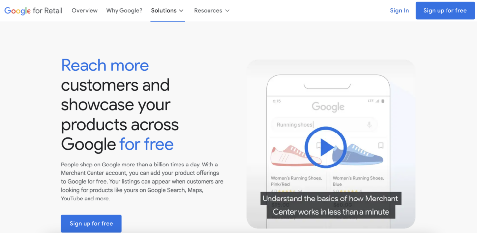 Google-merchant-center-screenshot-above-the-fold
