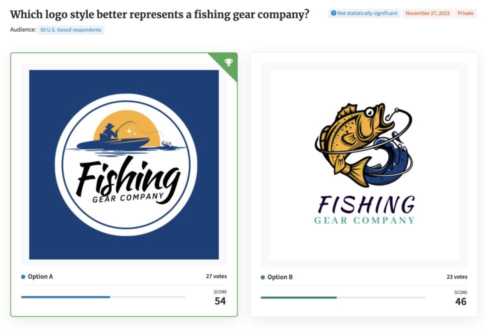 To-logos-being-compared-against-each-other-fishing
