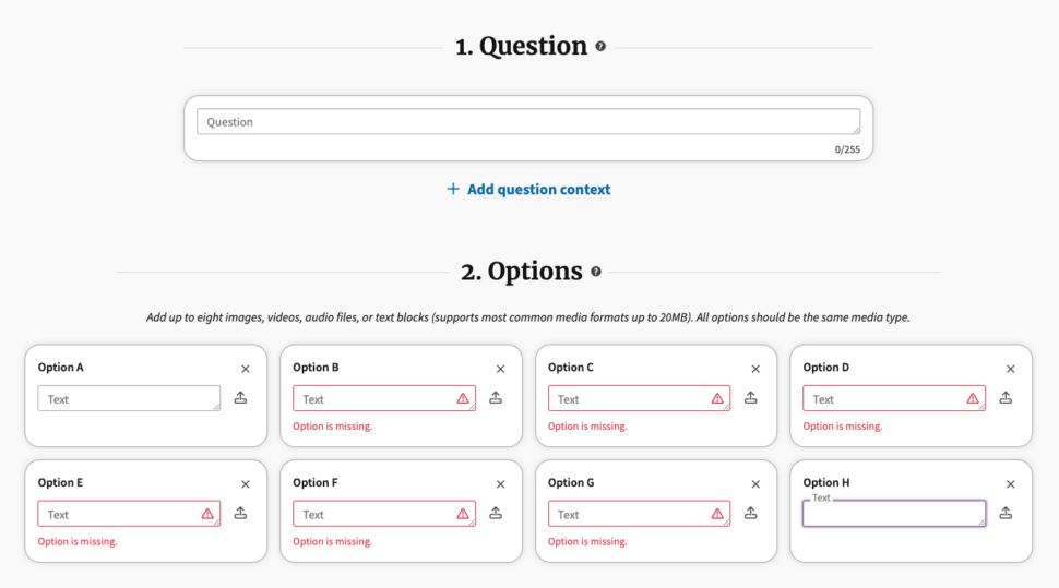 poll-builder-with-questions-and-8-options-highlighted-showcase-of-pickfu's-poll-builder