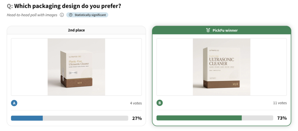 Which packaging design do you prefer?